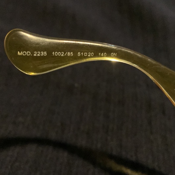 Versace unisex brow bar geometric sunglasses. 51 mm. Yellow - Picture 9 of 9